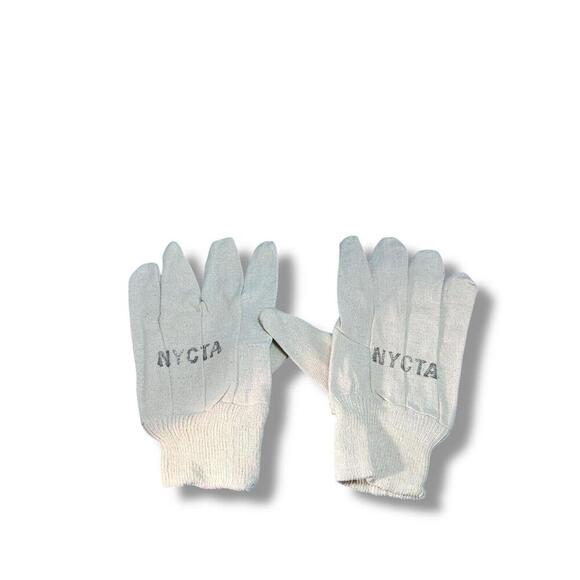 Vintage MTA New York City Transit Subway Work Gloves NYCTA - Picture 1 of 4